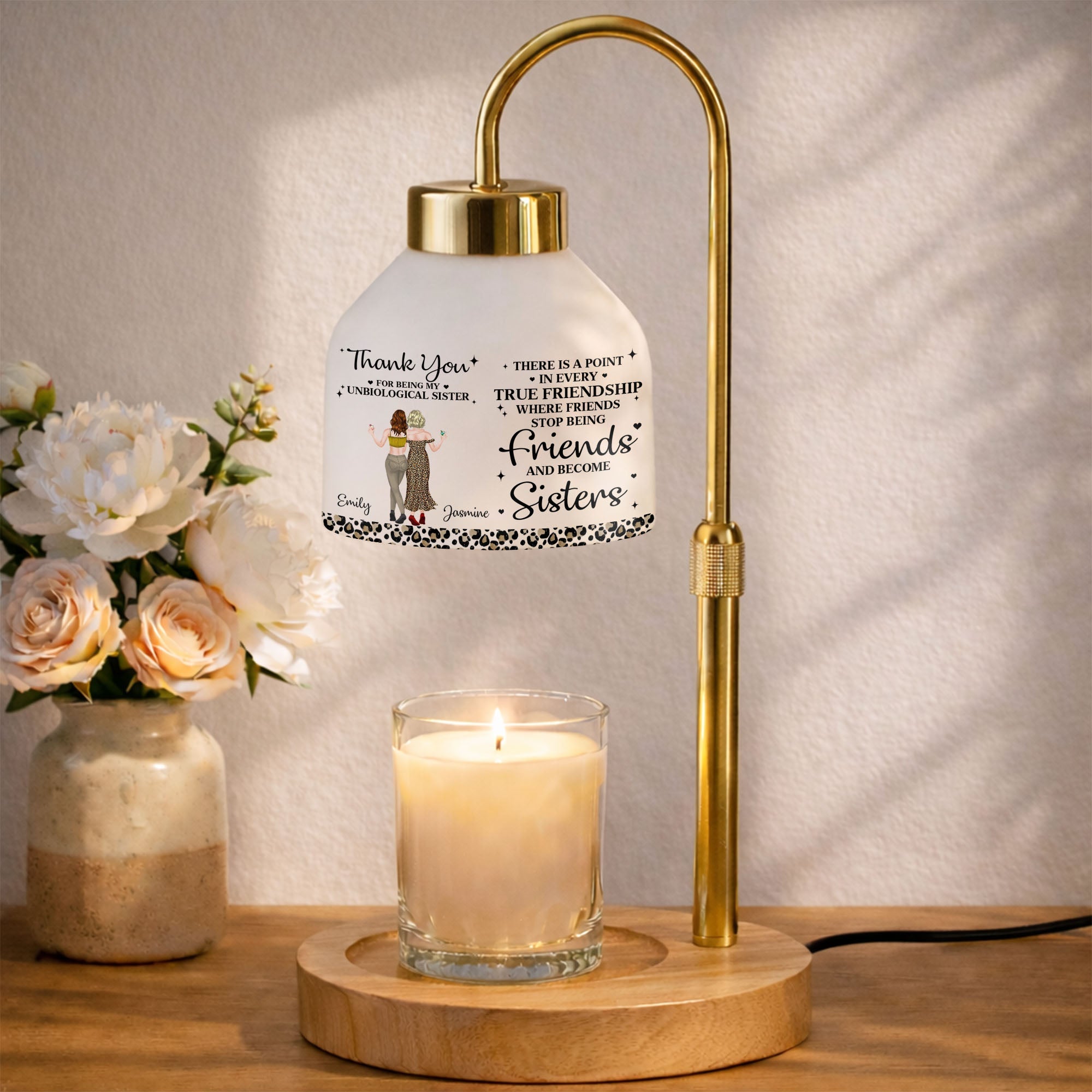Personalized Candle Warmer Lamp Custom Best Friend Gift Decor
