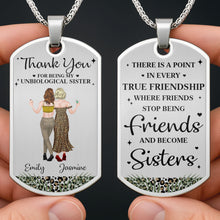 Load image into Gallery viewer, Personalized Dog Tag Necklace for Best Friends Custom Text
