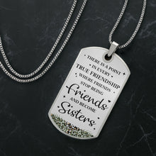 Load image into Gallery viewer, Personalized Dog Tag Necklace for Best Friends Custom Text
