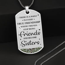Load image into Gallery viewer, Personalized Dog Tag Necklace for Best Friends Custom Text
