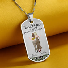Load image into Gallery viewer, Personalized Dog Tag Necklace for Best Friends Custom Text
