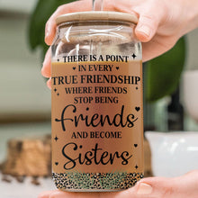 Load image into Gallery viewer, Personalized Clear Glass Can Best Friend Gift Leopard Print
