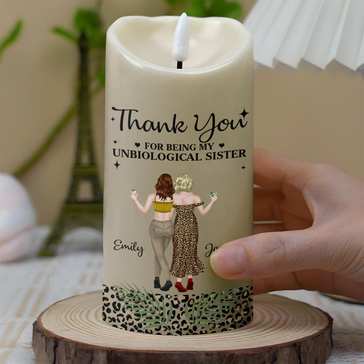 Personalized LED Candle Custom Name Gift for Best Friend