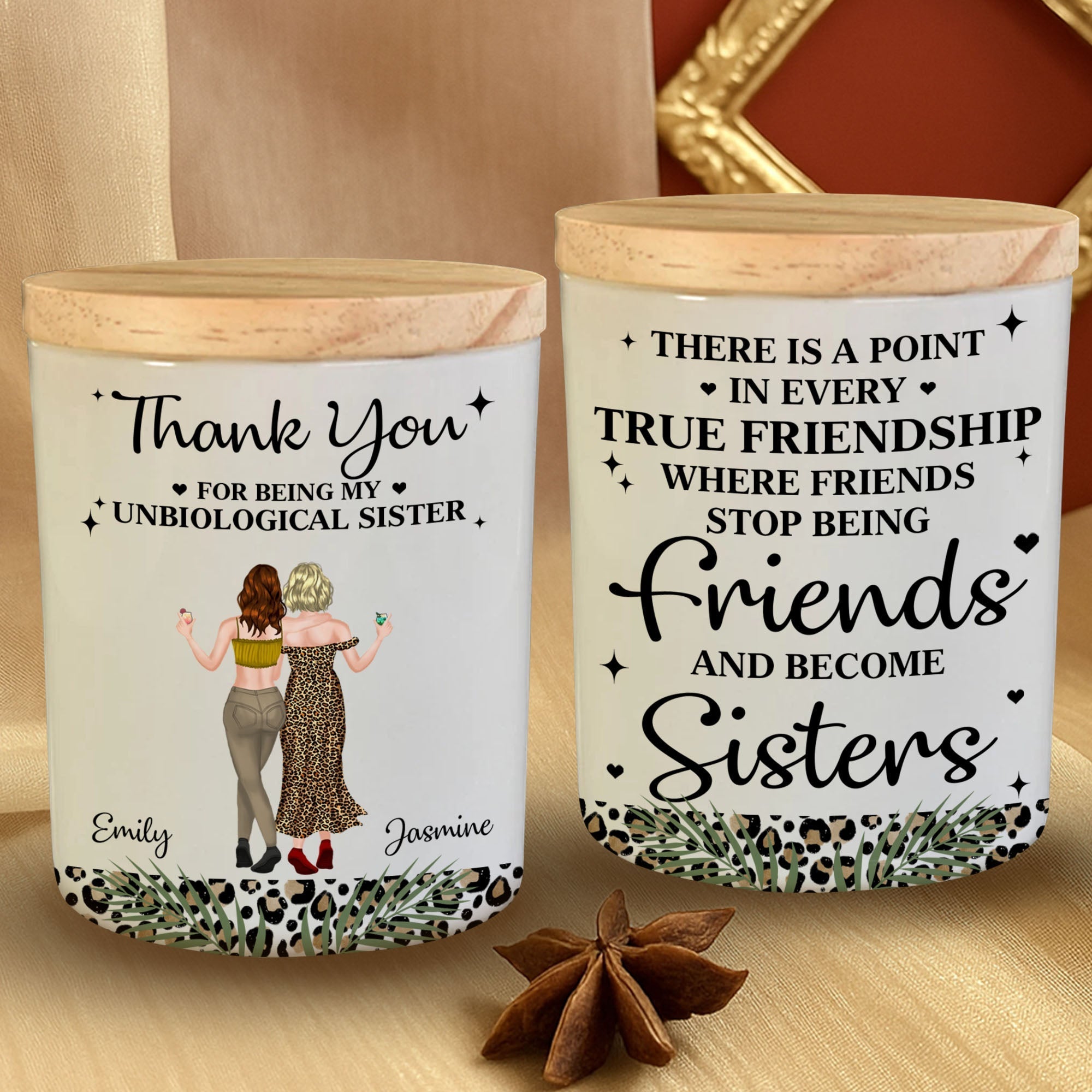 Personalized LED Glass Jar Custom Gift for Best Friend