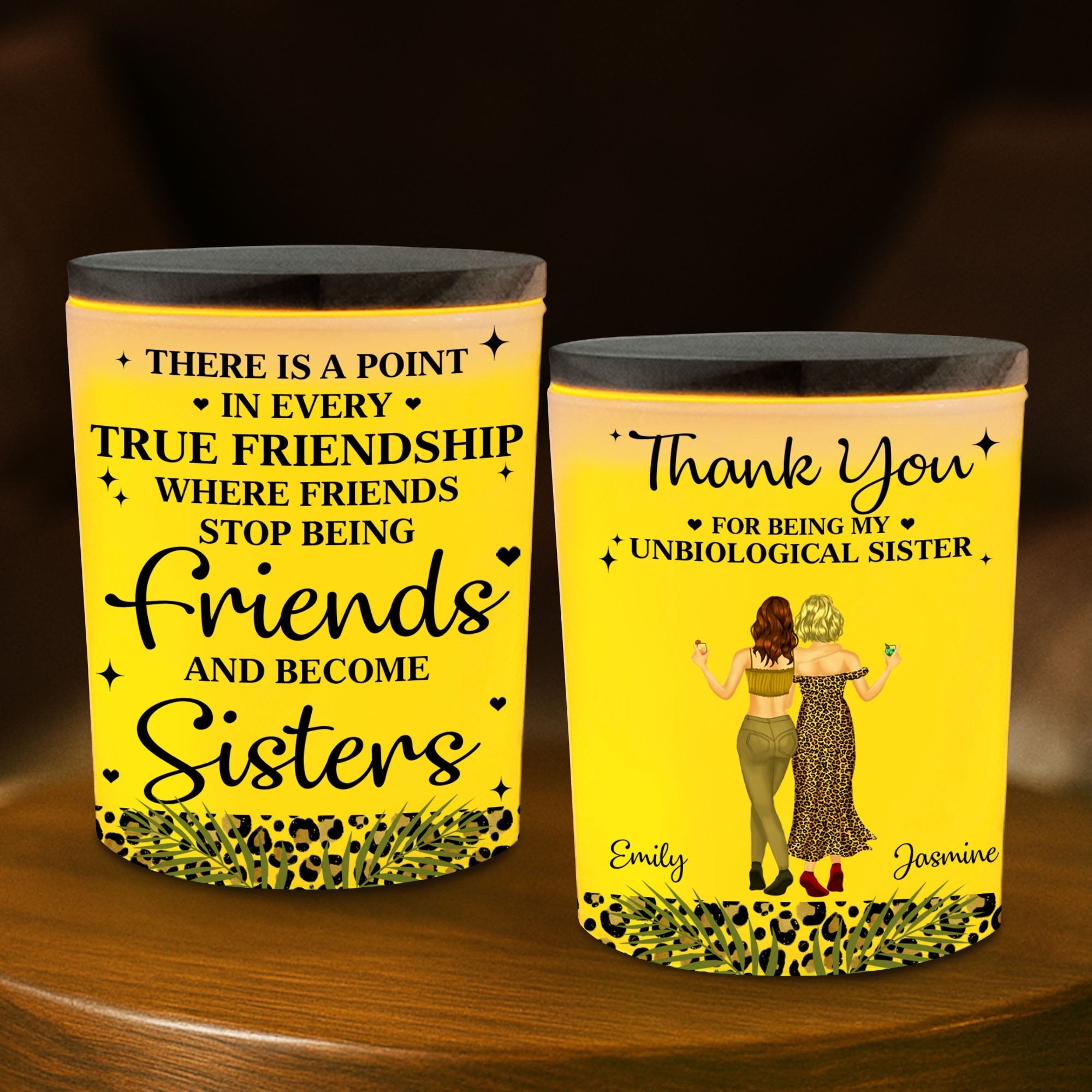 Personalized LED Glass Jar Custom Gift for Best Friend