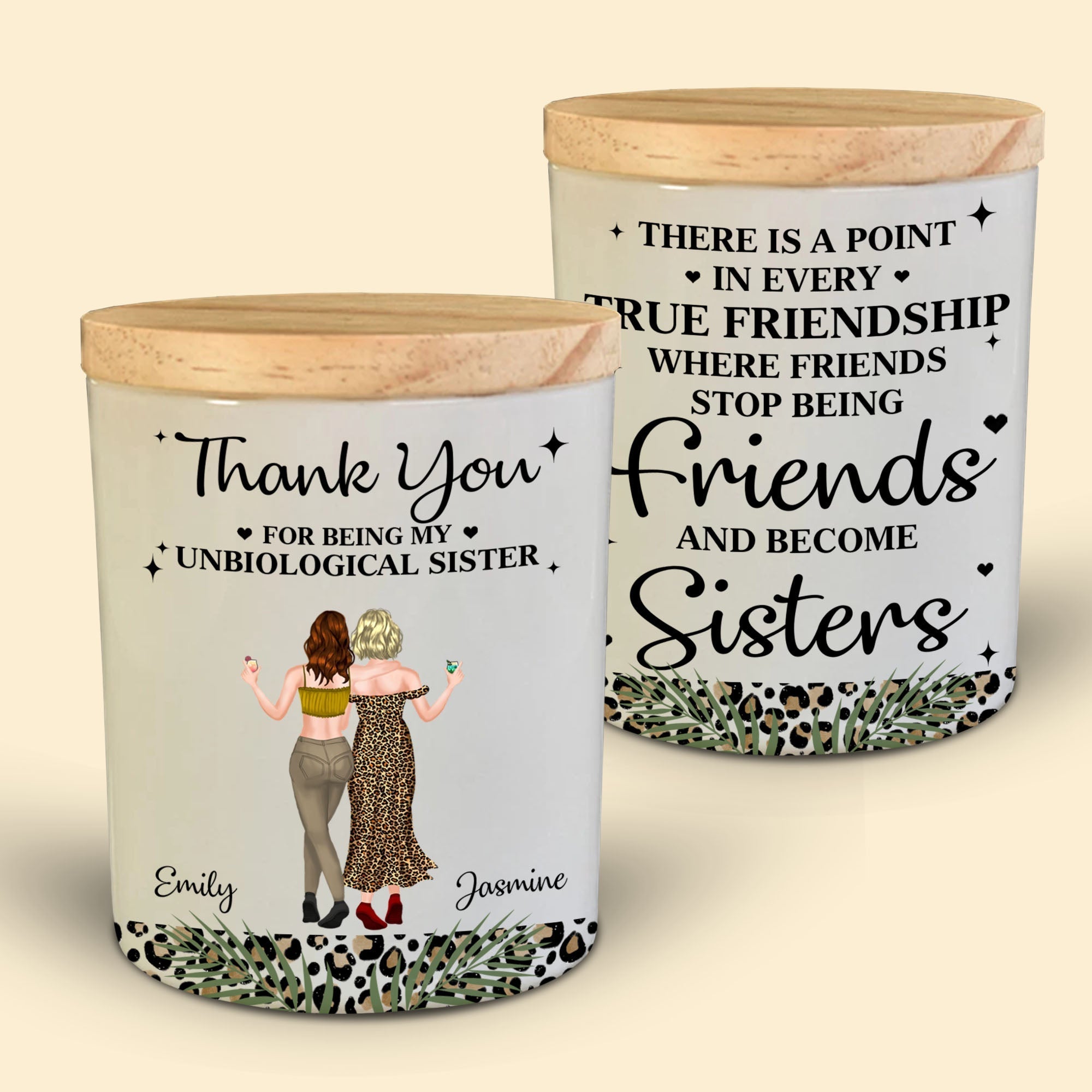 Personalized LED Glass Jar Custom Gift for Best Friend
