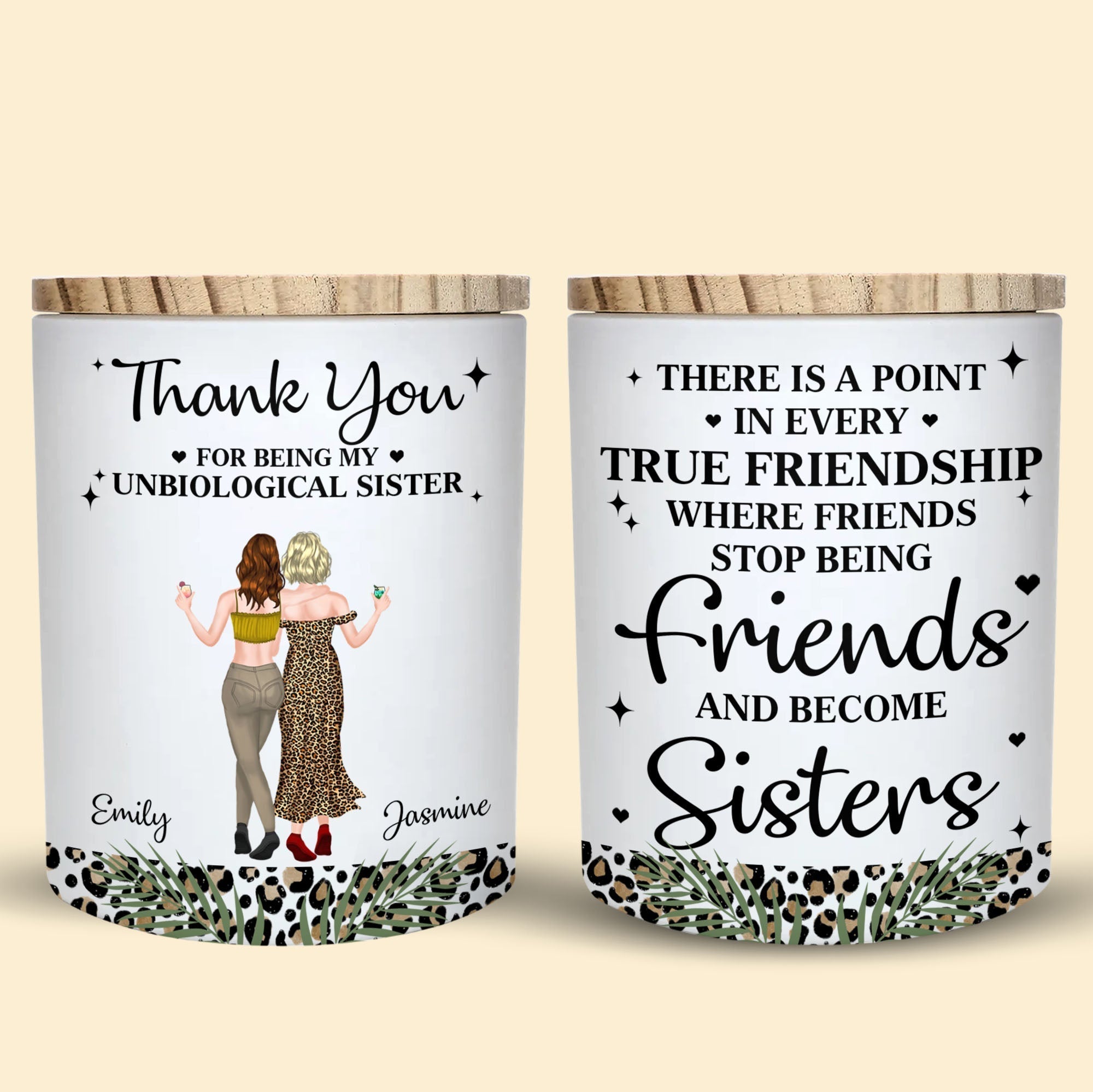 Personalized LED Glass Jar Custom Gift for Best Friend
