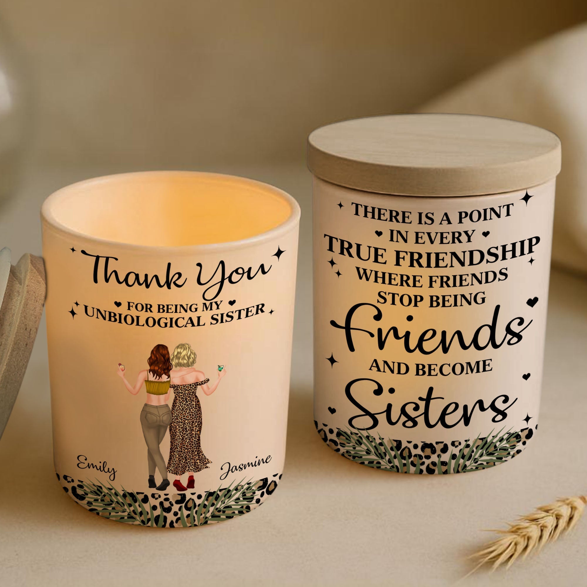 Personalized LED Glass Jar Custom Gift for Best Friend