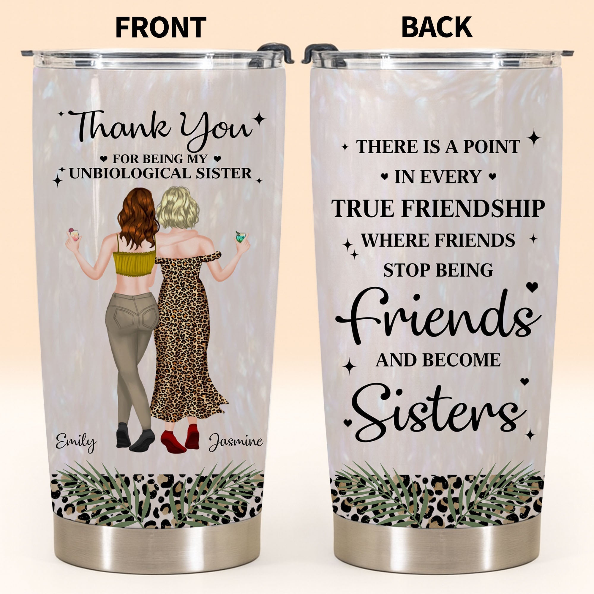 Personalized Stainless Steel Tumbler Best Friend Gift 20oz 30oz