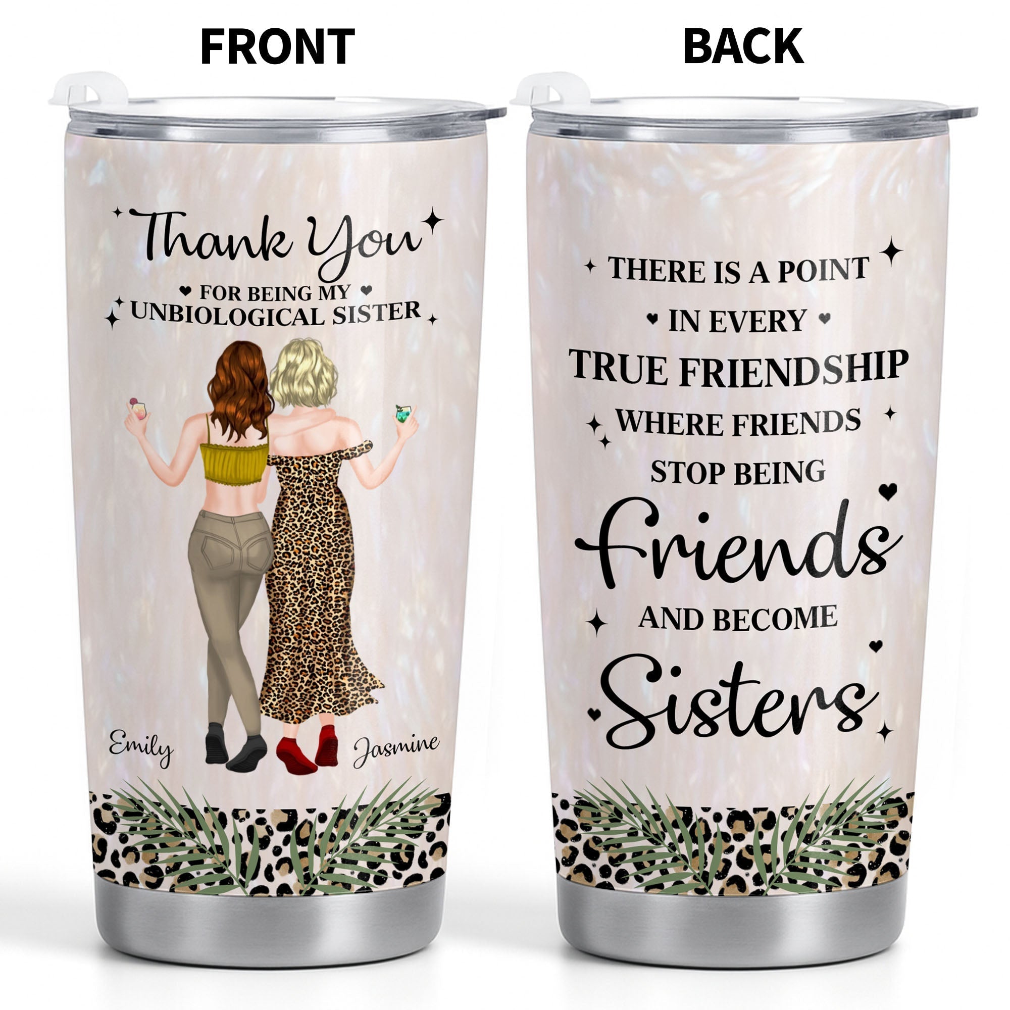 Personalized Stainless Steel Tumbler Best Friend Gift 20oz 30oz