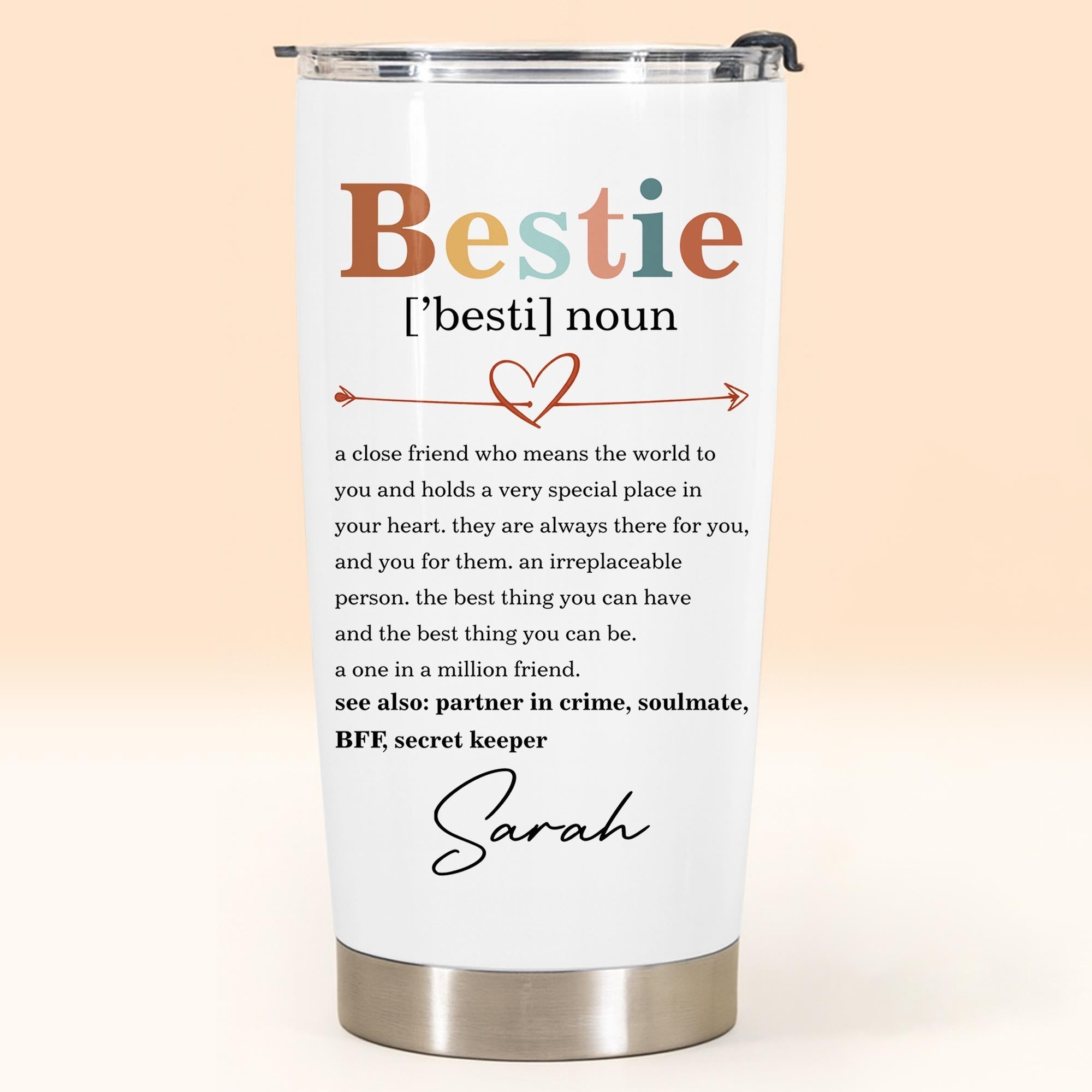 Personalized Bestie Definition Tumbler Custom Name Gift