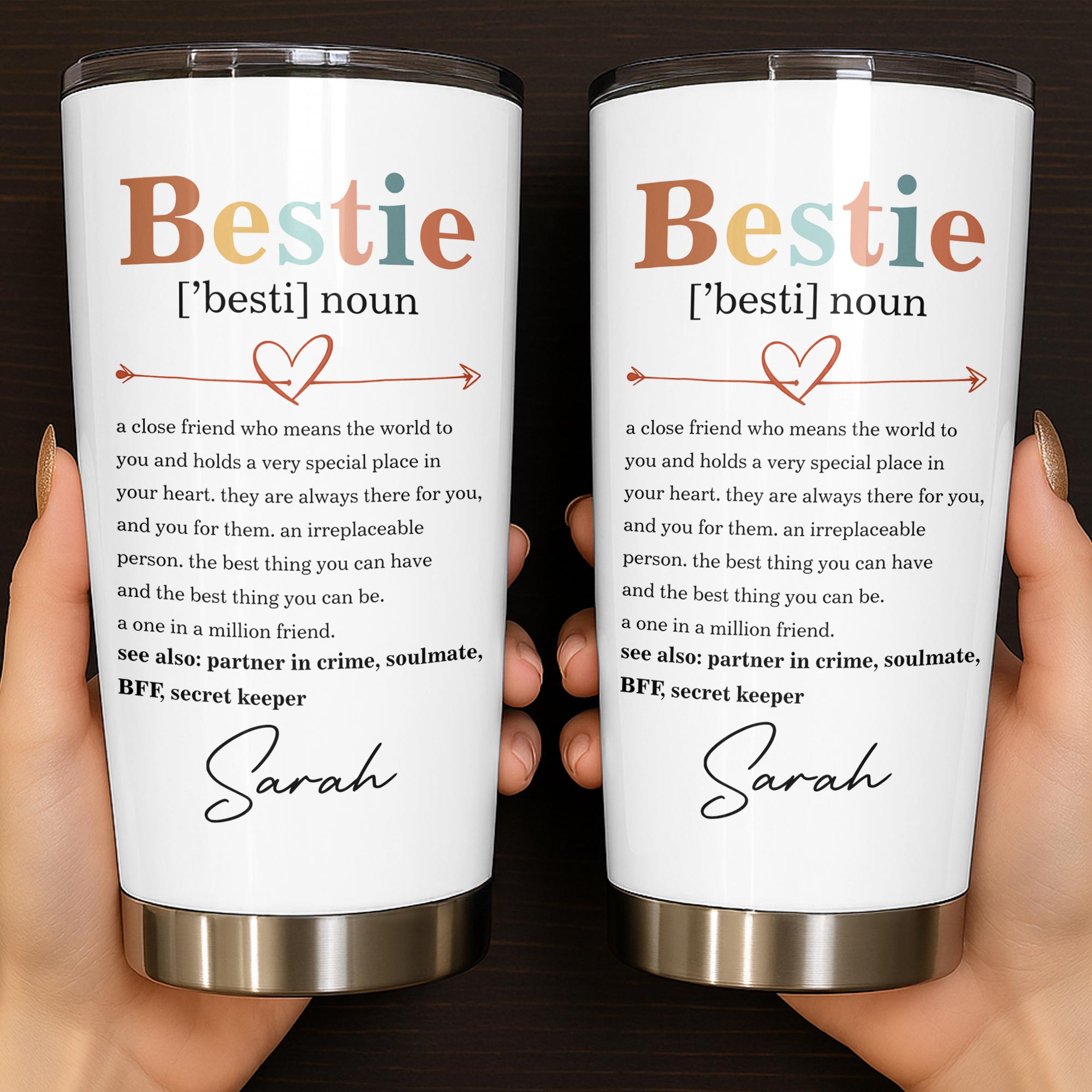 Personalized Bestie Definition Tumbler Custom Name Gift