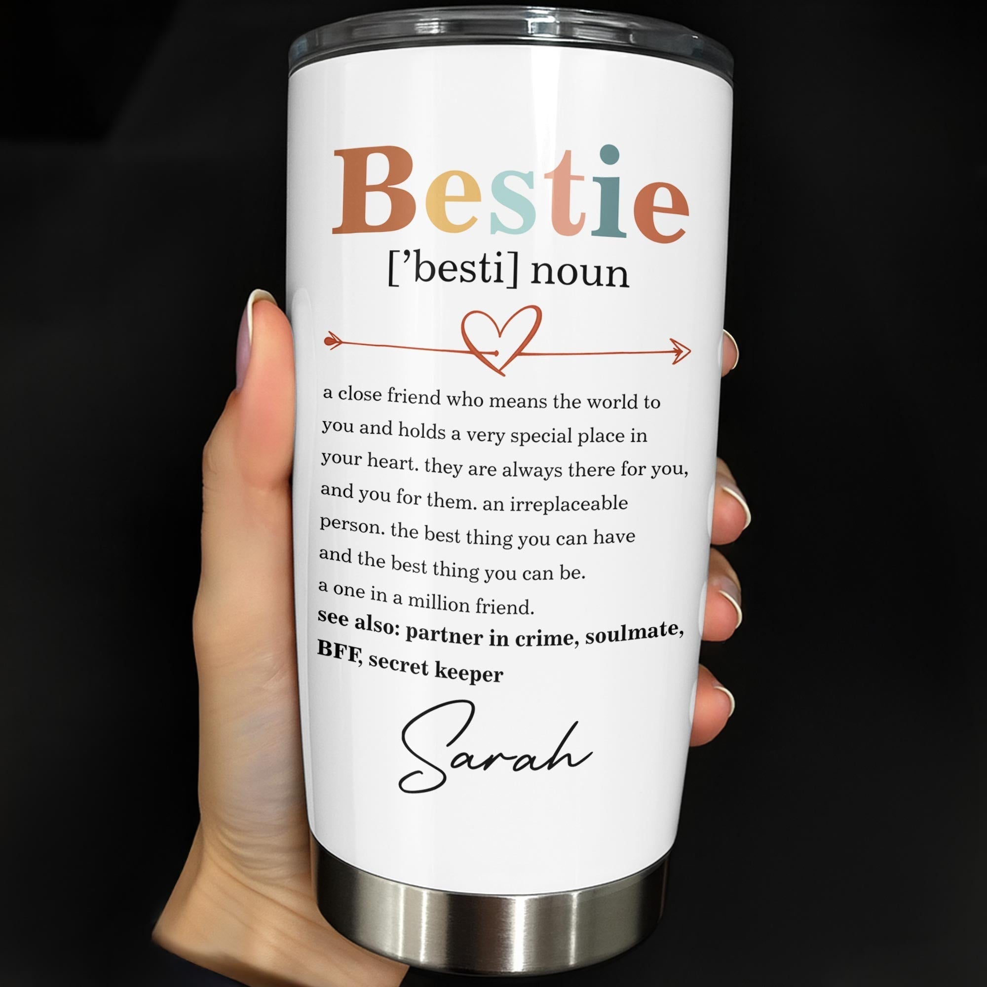 Personalized Bestie Definition Tumbler Custom Name Gift