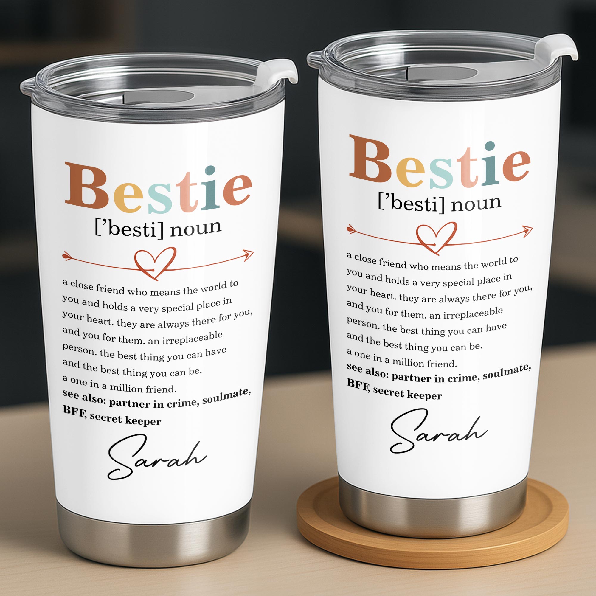 Personalized Bestie Definition Tumbler Custom Name Gift