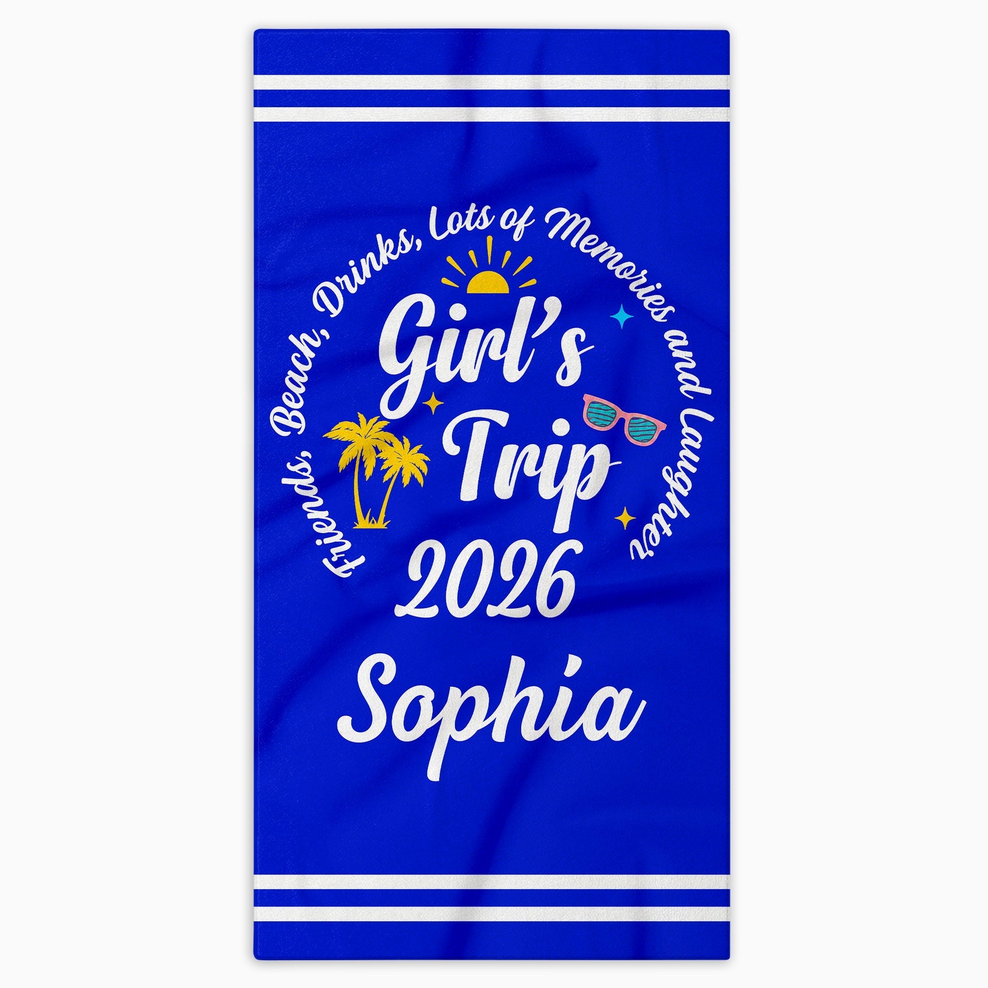 Personalized Microfiber Beach Towel Custom Name Gift for Best Friends