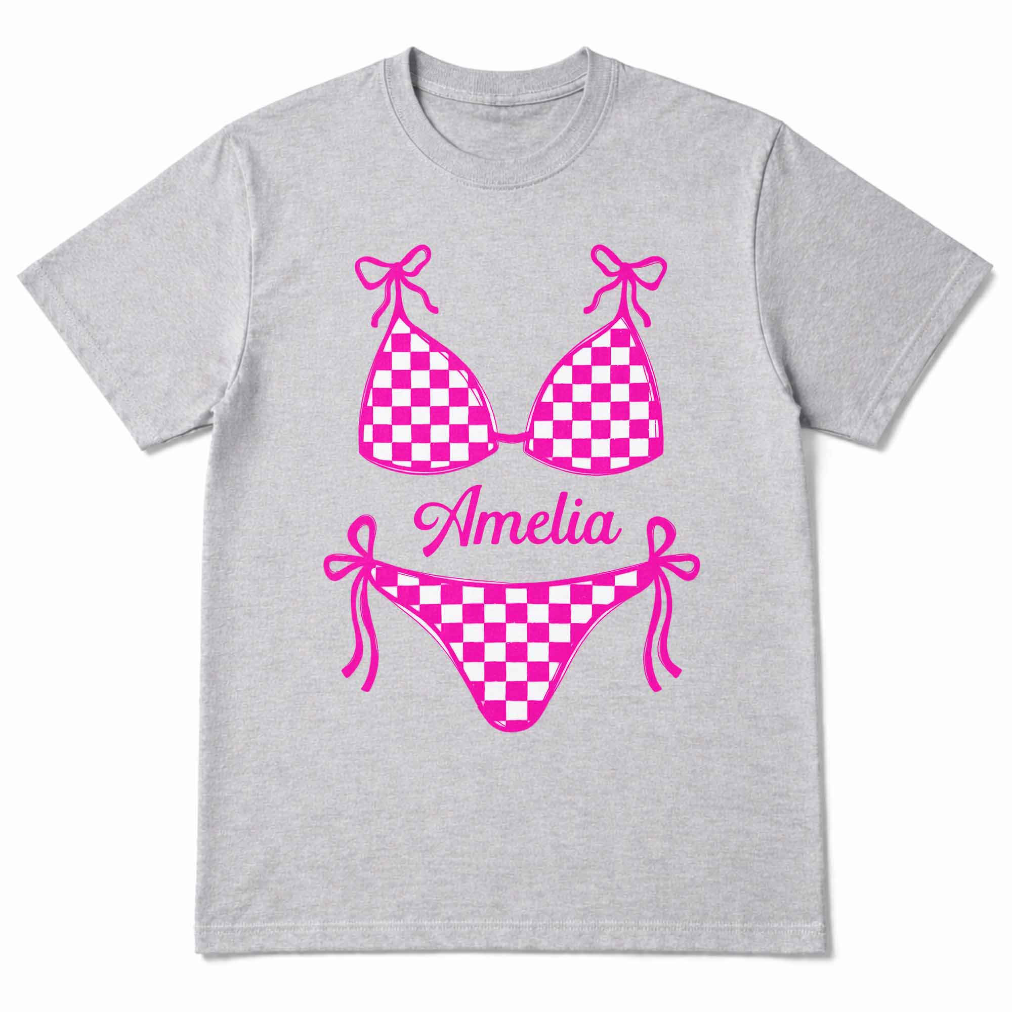 Personalized Checkered Swimsuit T-shirt & Hoodie Gift for Friends