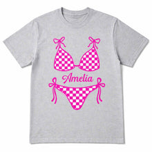 Load image into Gallery viewer, Personalized Checkered Swimsuit T-shirt &amp; Hoodie Gift for Friends
