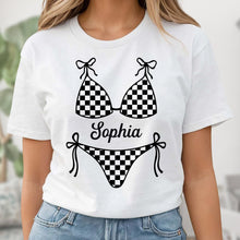 Load image into Gallery viewer, Personalized Checkered Swimsuit T-shirt &amp; Hoodie Gift for Friends
