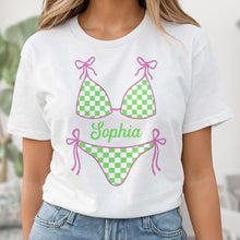 Load image into Gallery viewer, Personalized Checkered Swimsuit T-shirt &amp; Hoodie Gift for Friends

