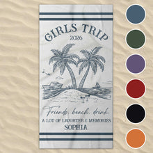 Load image into Gallery viewer, Personalized Microfiber Beach Towel Custom Name Friends Gift
