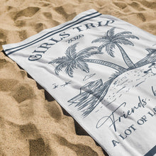 Load image into Gallery viewer, Personalized Microfiber Beach Towel Custom Name Friends Gift
