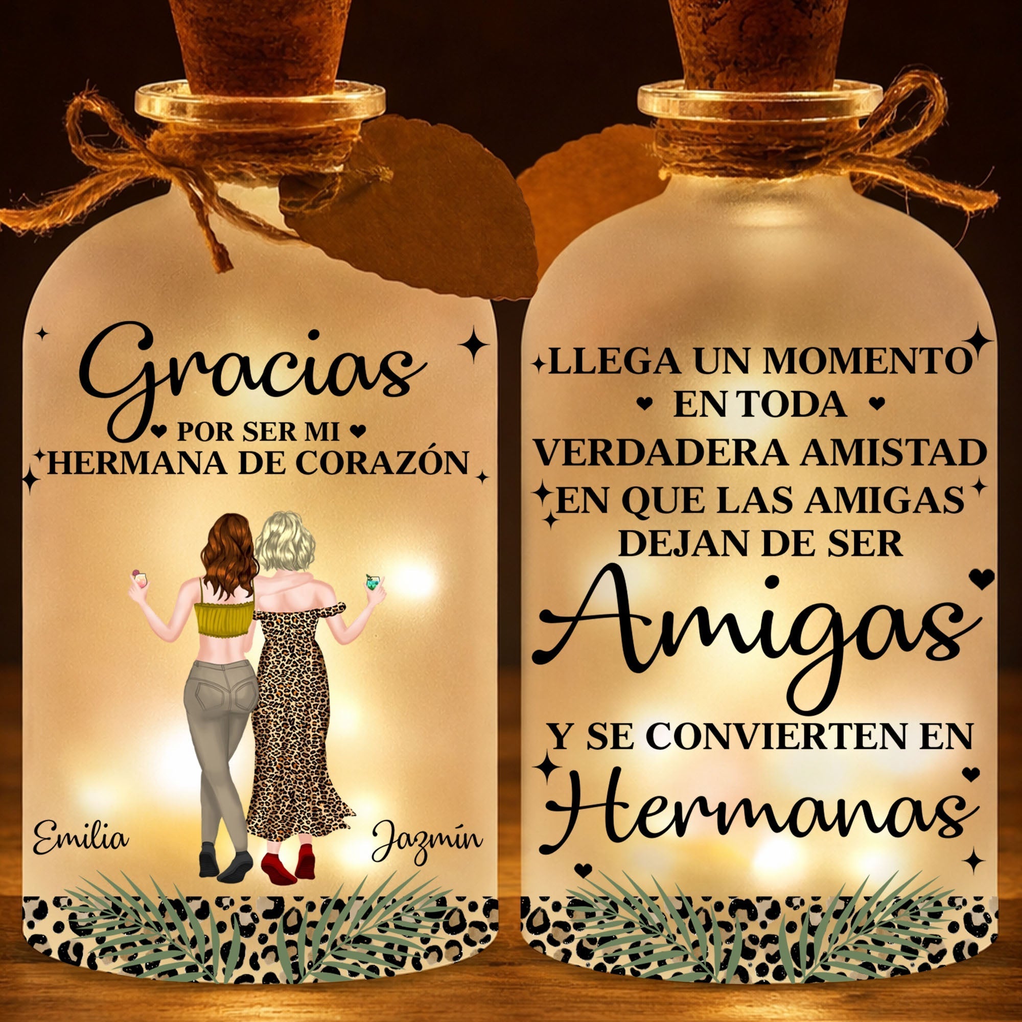 Personalized Short Bottle Light Custom Gift for Best Friends