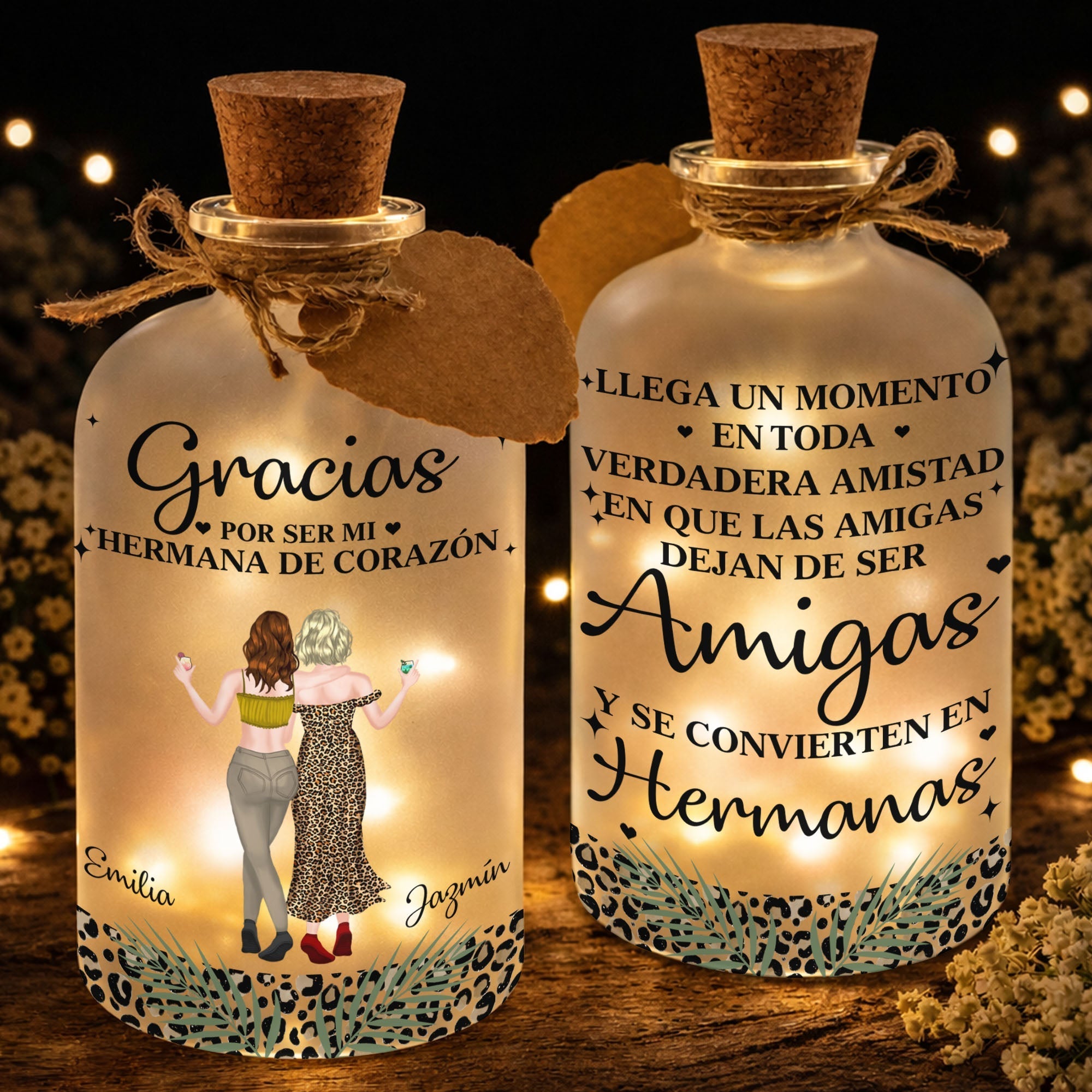 Personalized Short Bottle Light Custom Gift for Best Friends