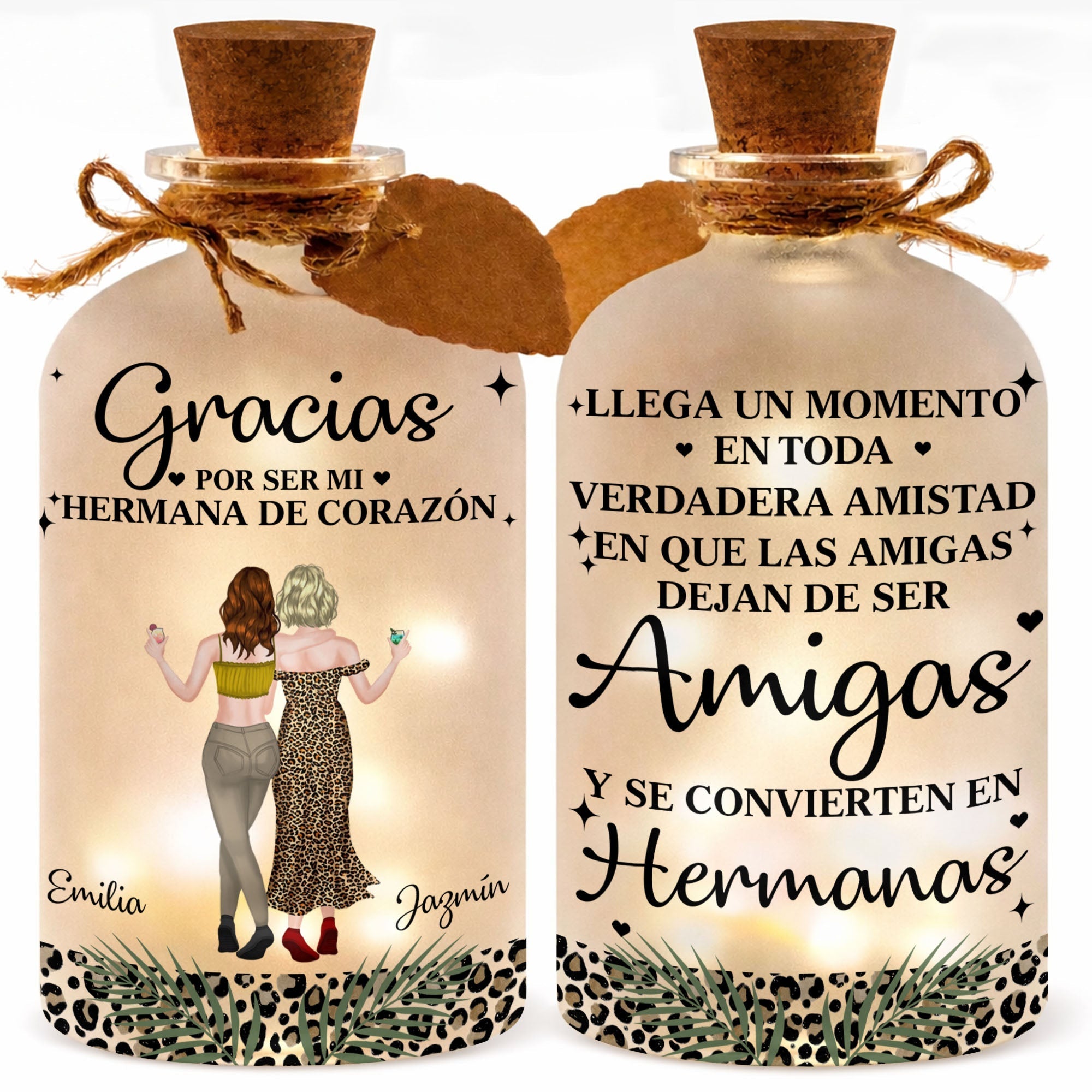 Personalized Short Bottle Light Custom Gift for Best Friends