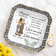 Load image into Gallery viewer, Personalized Lace Square Jewelry Dish Custom Name Gift for Best Friend
