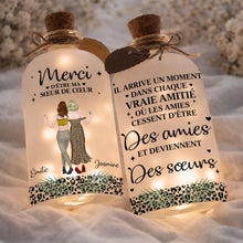 Load image into Gallery viewer, Personalized Frosted Glass Short Bottle Light Custom Art Gift for Best Friends
