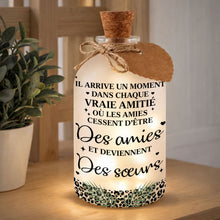 Load image into Gallery viewer, Personalized Frosted Glass Short Bottle Light Custom Art Gift for Best Friends
