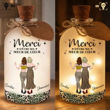 Load image into Gallery viewer, Personalized Frosted Glass Short Bottle Light Custom Art Gift for Best Friends
