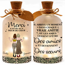 Load image into Gallery viewer, Personalized Frosted Glass Short Bottle Light Custom Art Gift for Best Friends

