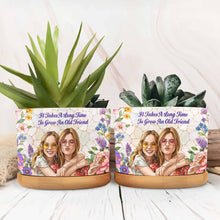 Load image into Gallery viewer, Personalized Ceramic Plant Pot Custom Photo Gift for Best Friends
