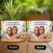 Load image into Gallery viewer, Personalized Ceramic Plant Pot Custom Photo Gift for Best Friends
