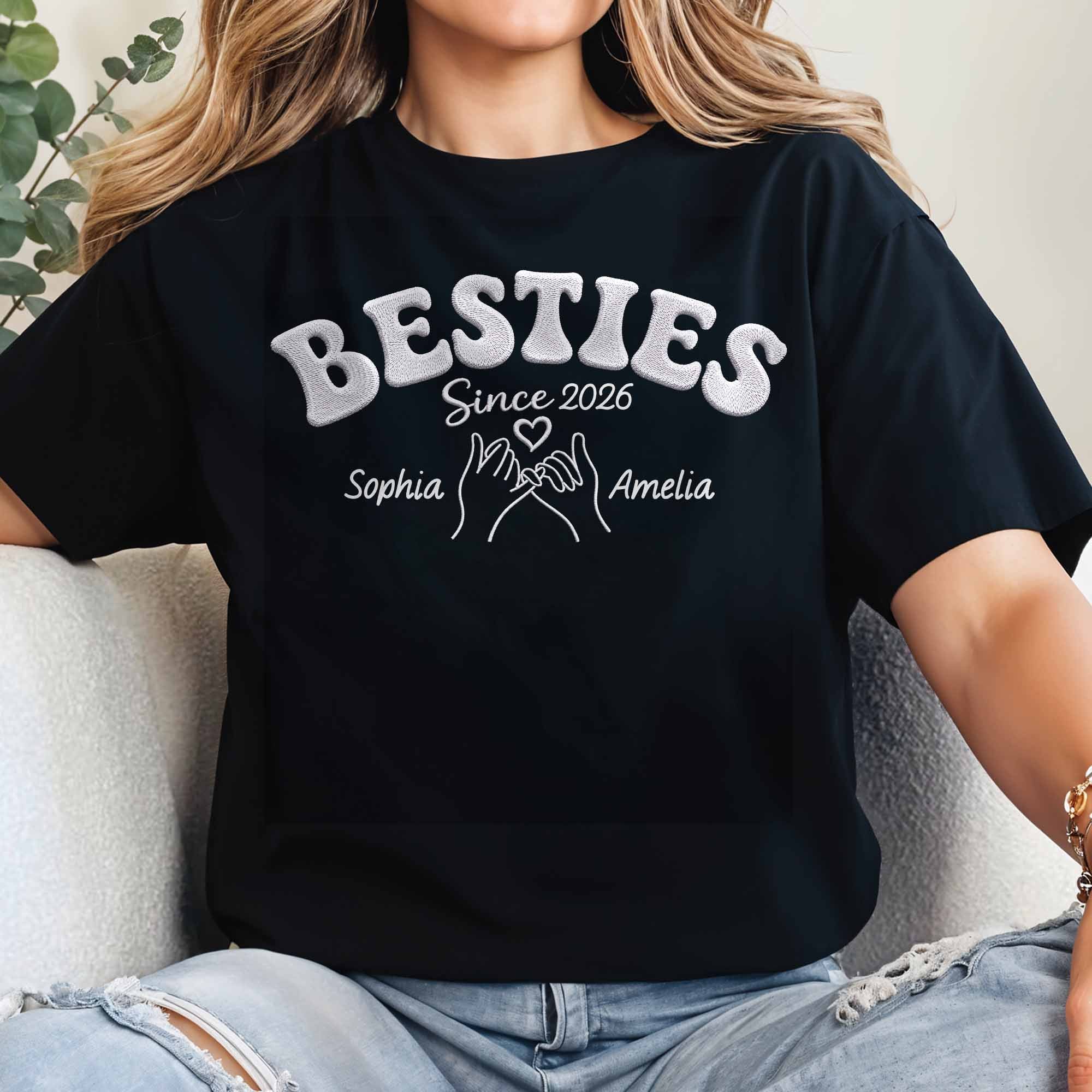 Personalized Best Friends Custom Name T-shirt Hoodie Gift