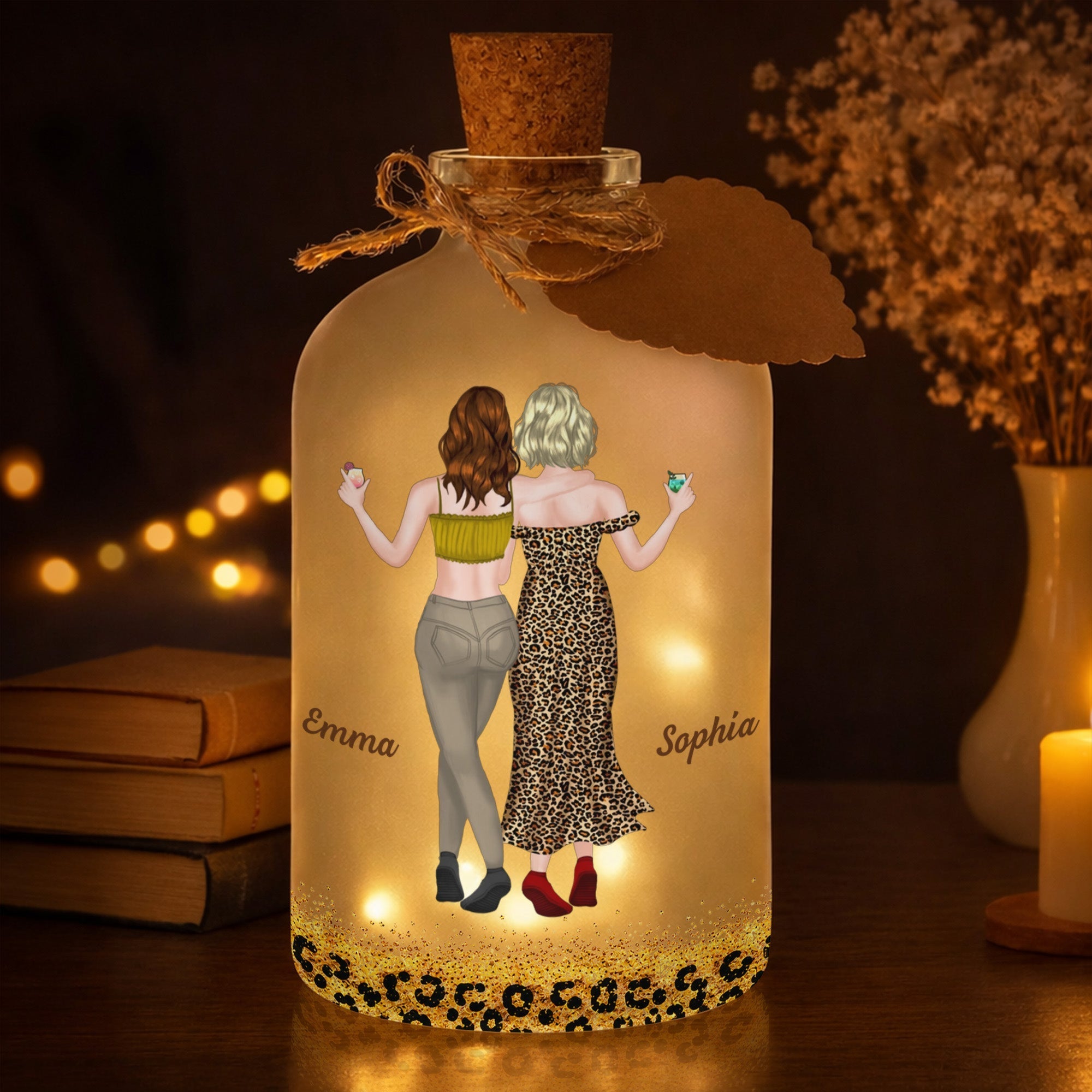 Personalized Short Bottle Light Custom Big Sis Gift Idea