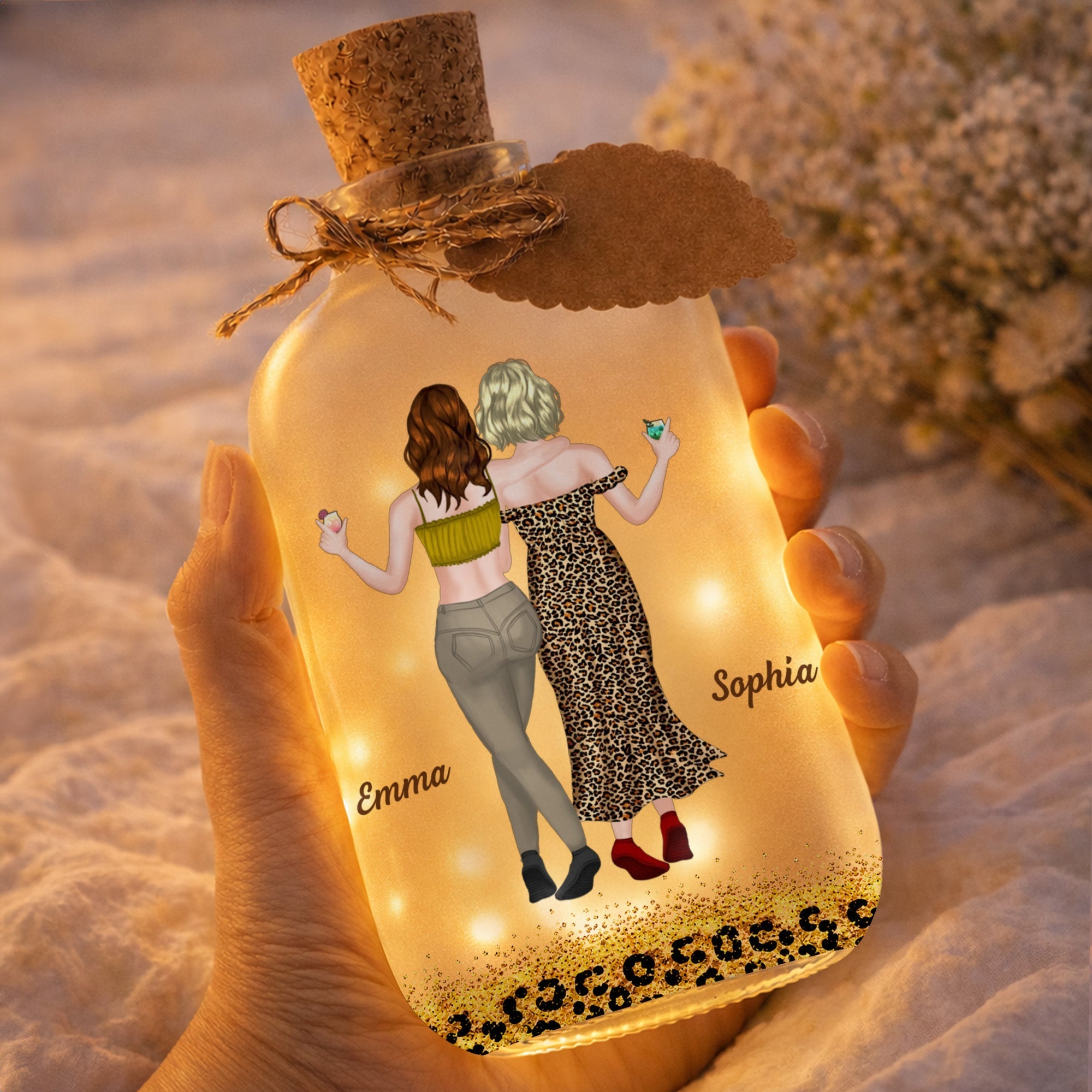 Personalized Short Bottle Light Custom Big Sis Gift Idea