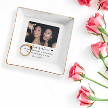 Load image into Gallery viewer, Personalized Custom Jewelry Dish for Sister with Photo Hearts
