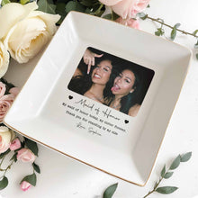 Load image into Gallery viewer, Personalized Custom Jewelry Dish for Sister with Photo Hearts
