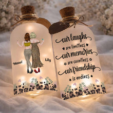 Load image into Gallery viewer, Personalized Frosted Glass Bottle Light Custom Name Gift for Best Friends
