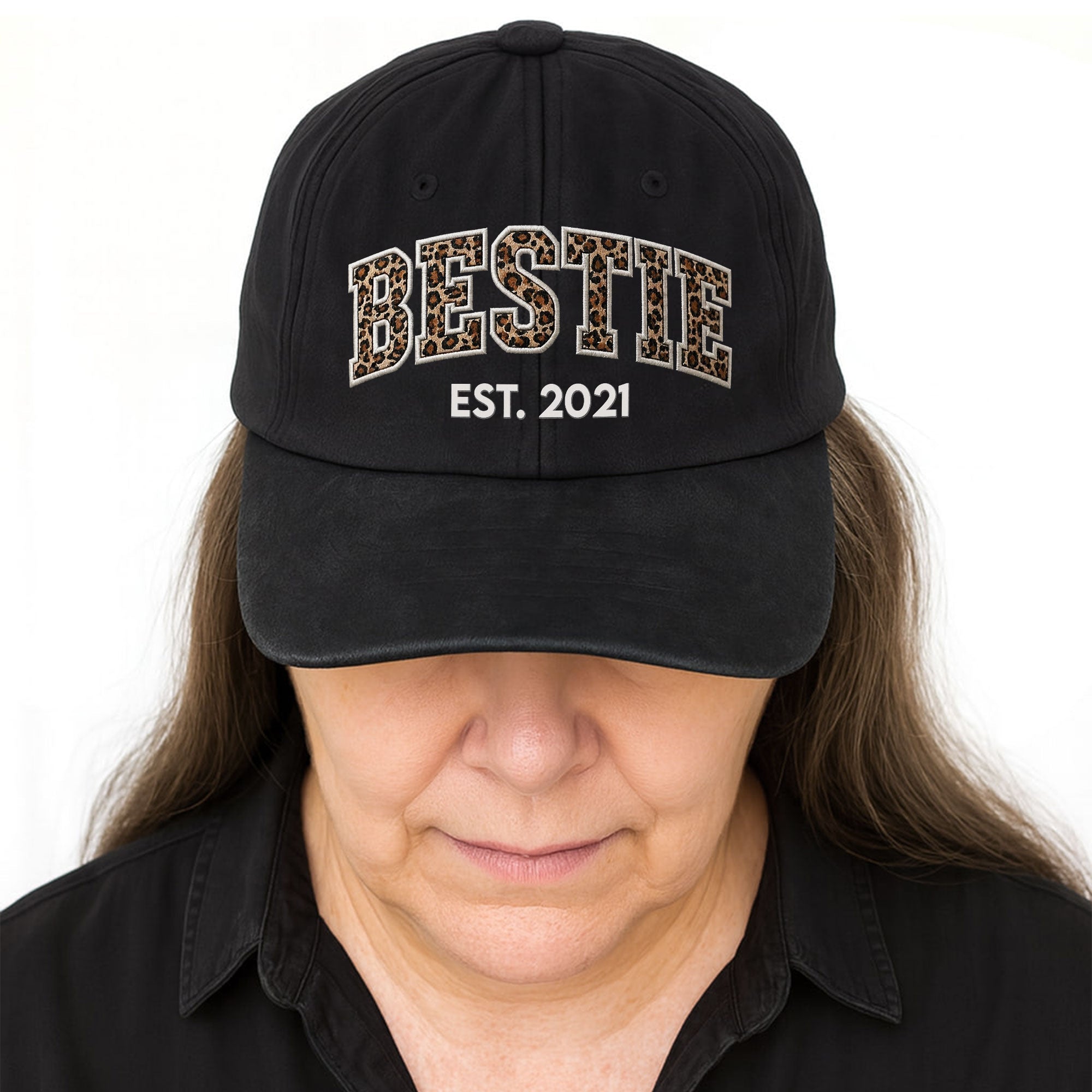 Personalized Washed Denim Cap Custom Year Gift for Bestie