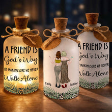 Load image into Gallery viewer, Personalized Frosted Glass Bottle Light Best Friend Gift
