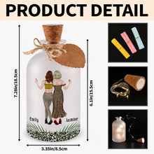 Load image into Gallery viewer, Personalized Frosted Glass Bottle Light Best Friend Gift
