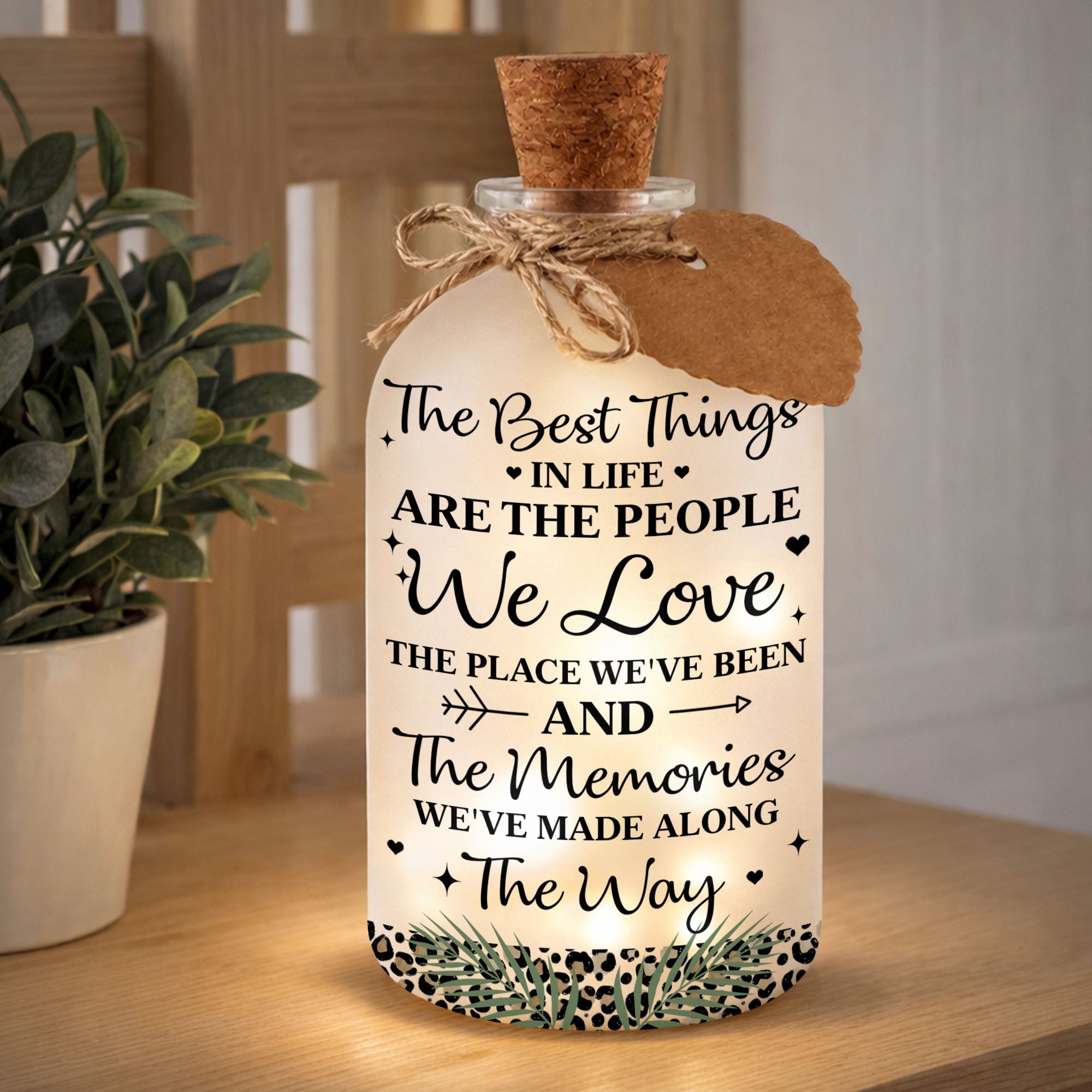 Personalized Bottle Light Custom Besties Art Gift for Friends