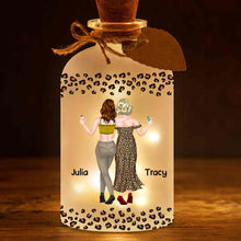 Load image into Gallery viewer, Personalized Leopard Print Short Bottle Light Custom Art Gift for Best Friend
