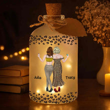 Load image into Gallery viewer, Personalized Leopard Print Short Bottle Light Custom Art Gift for Best Friend
