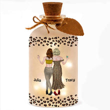 Load image into Gallery viewer, Personalized Leopard Print Short Bottle Light Custom Art Gift for Best Friend
