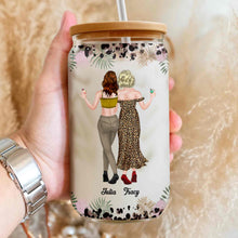 Load image into Gallery viewer, Personalized Clear Glass Can Custom Art Best Friend Gift
