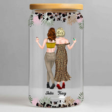 Load image into Gallery viewer, Personalized Clear Glass Can Custom Art Best Friend Gift
